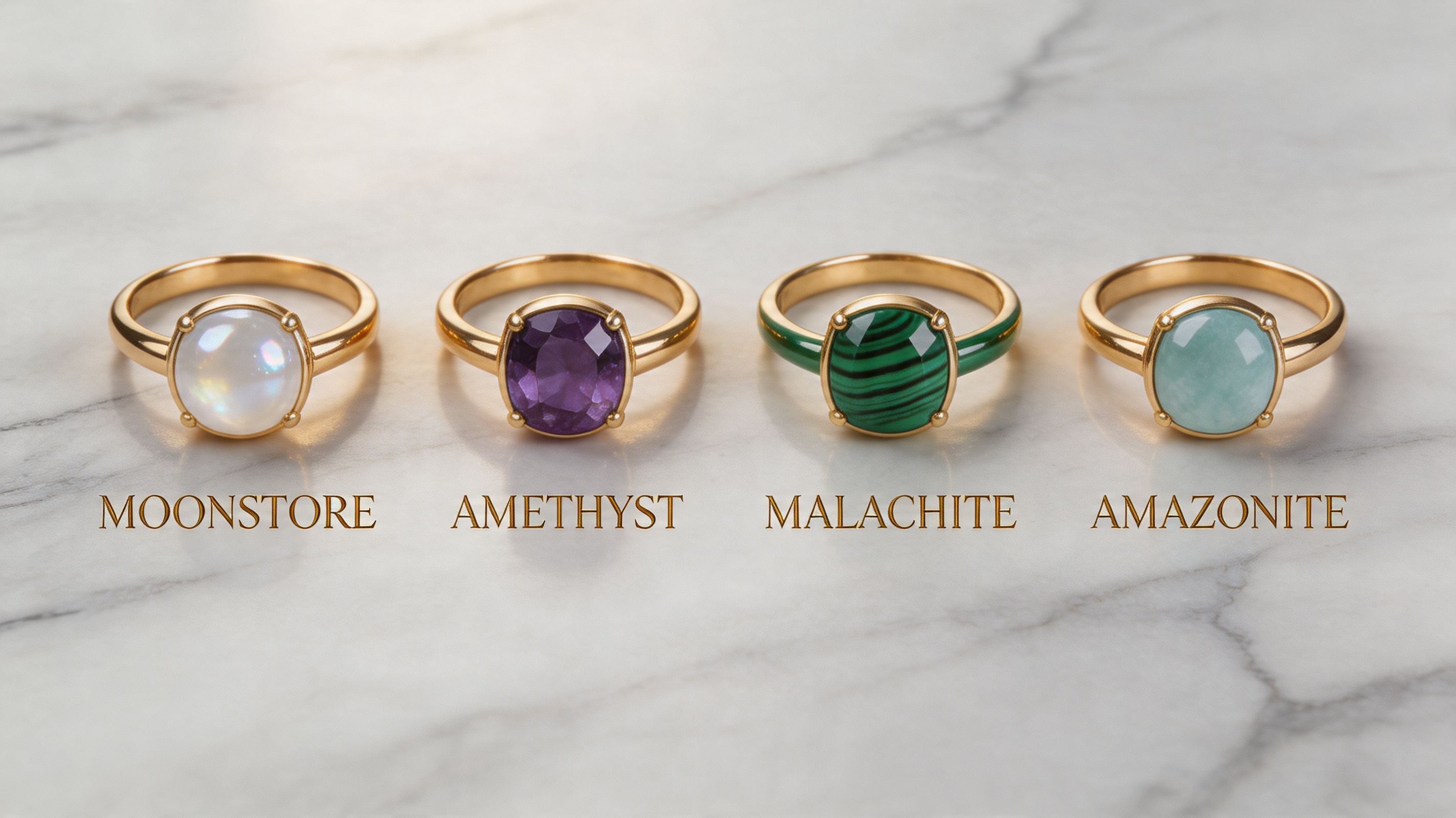 Gemstone Rings UAE: Moonstone, Amethyst, Malachite & More — Complete Guide