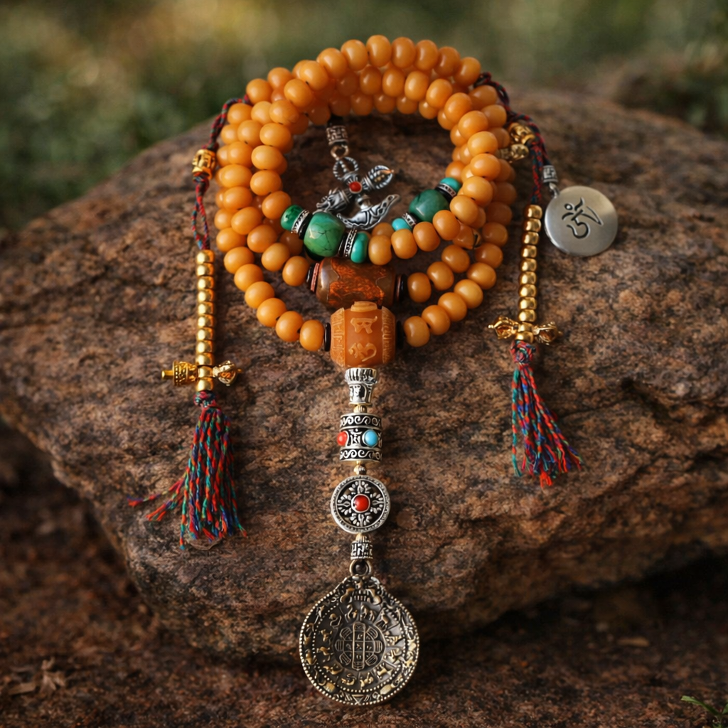 Mala Beads Bodhi Seed Bagua Vajra