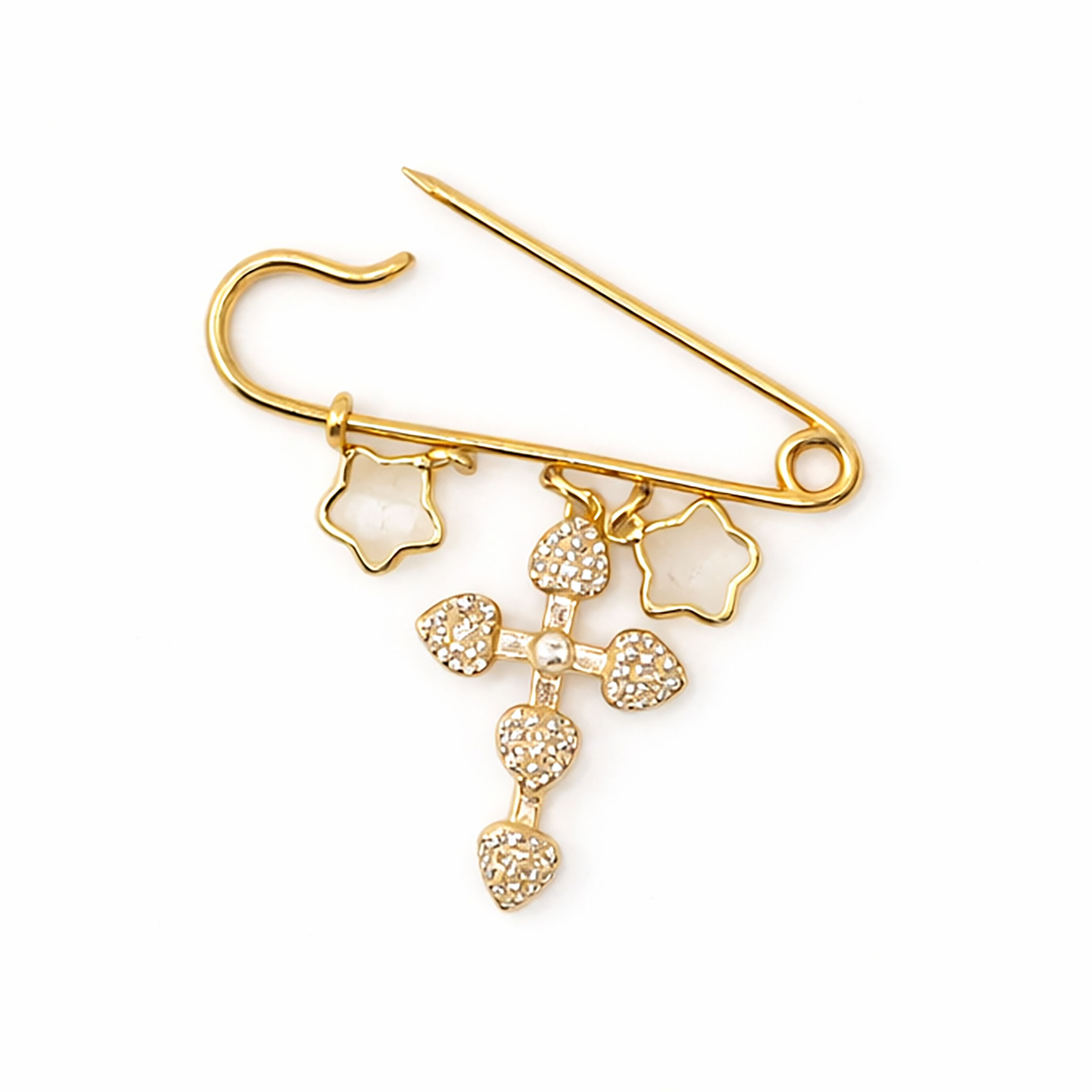 Moon Star Brooch - Gold Plated