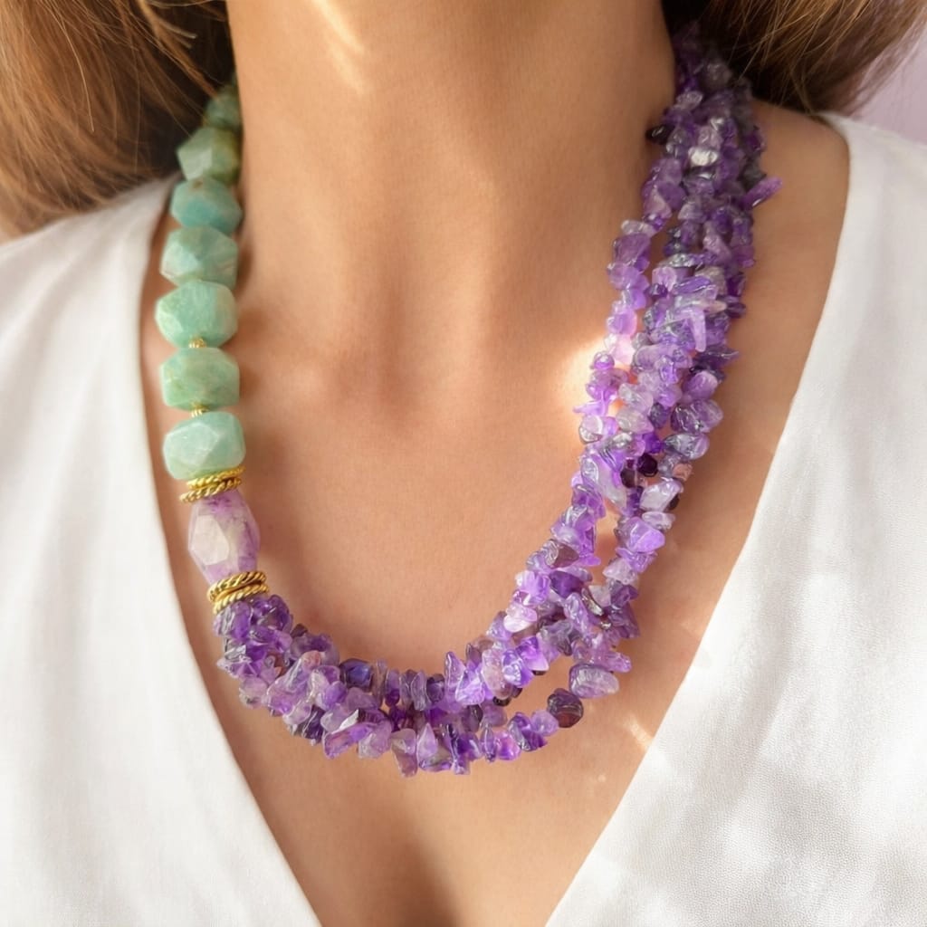 Amethyst & Amazonite Necklace