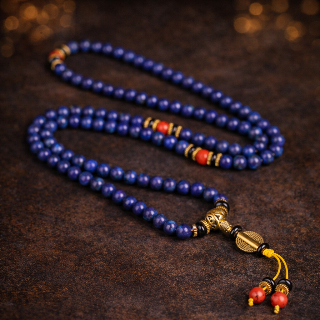 Tibetan Mala Lapis Lazuli