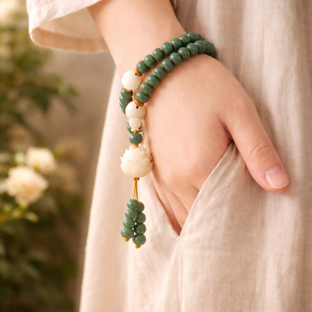 Lotus Cyan Bodhi Bracelet