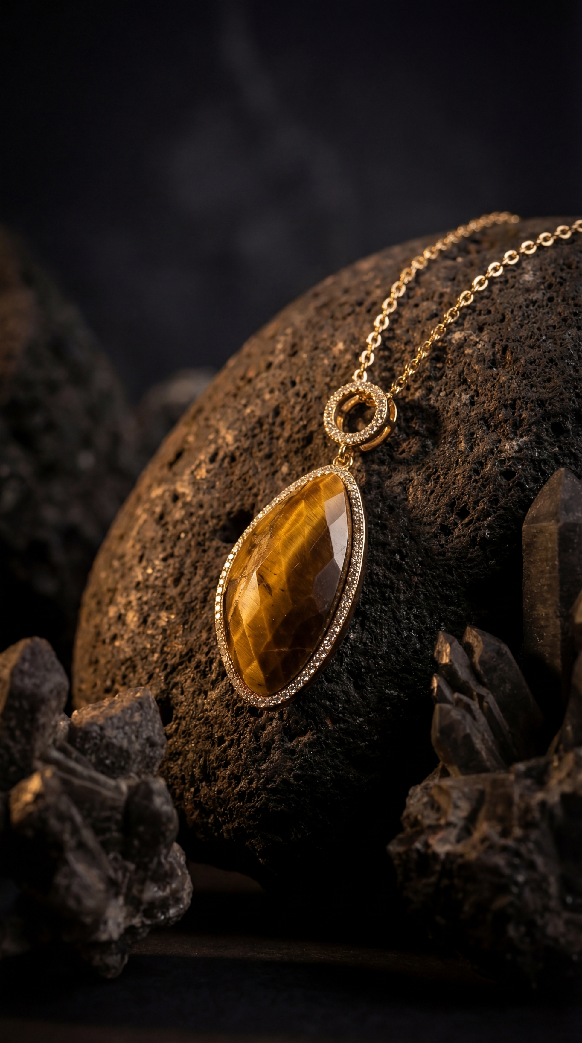 Gold-Plated Tiger eye Necklace