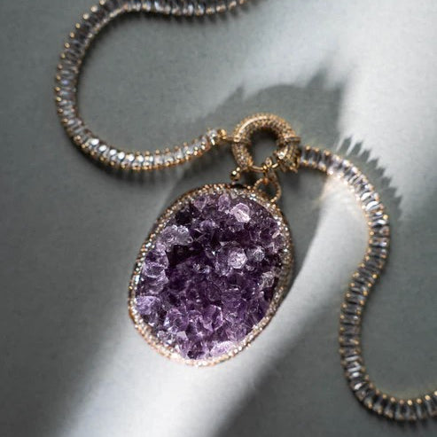 Majestic Amethyst Necklace - Gold Plated