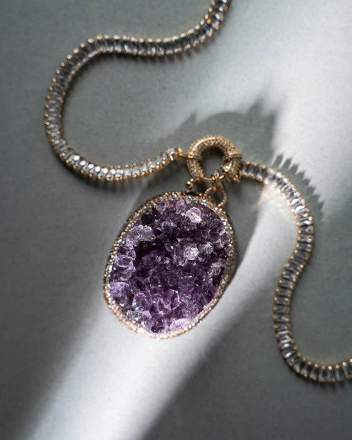 Majestic Amethyst Necklace - Gold Plated