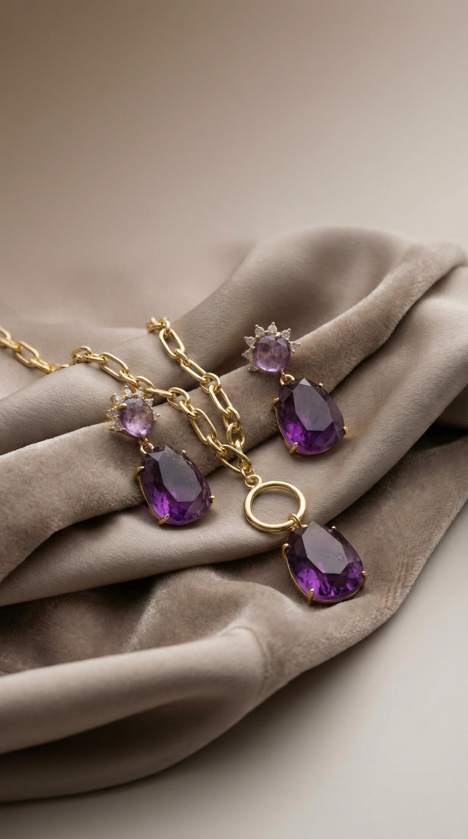 Amethysts Necklace Set