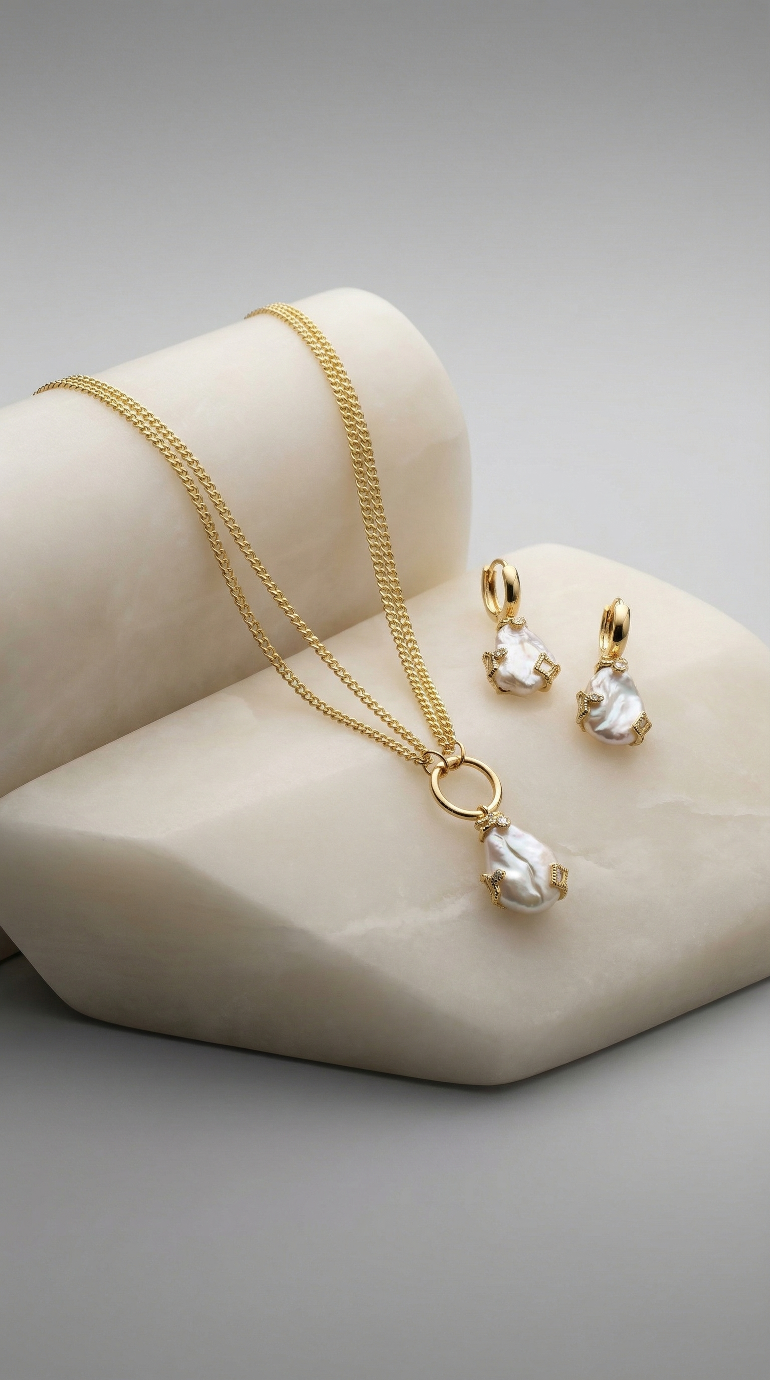 Baroque Pearls Necklace set