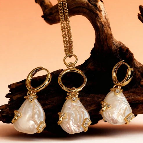 Baroque Pearls Necklace set