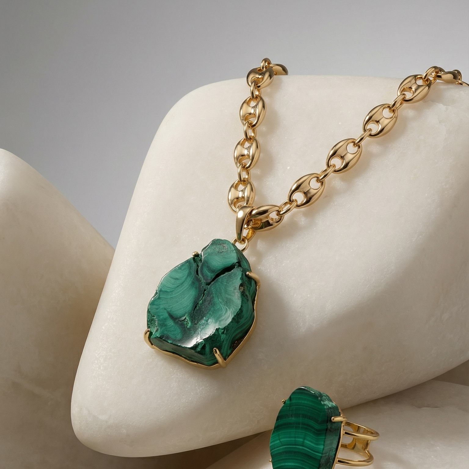 Malachite Necklace set