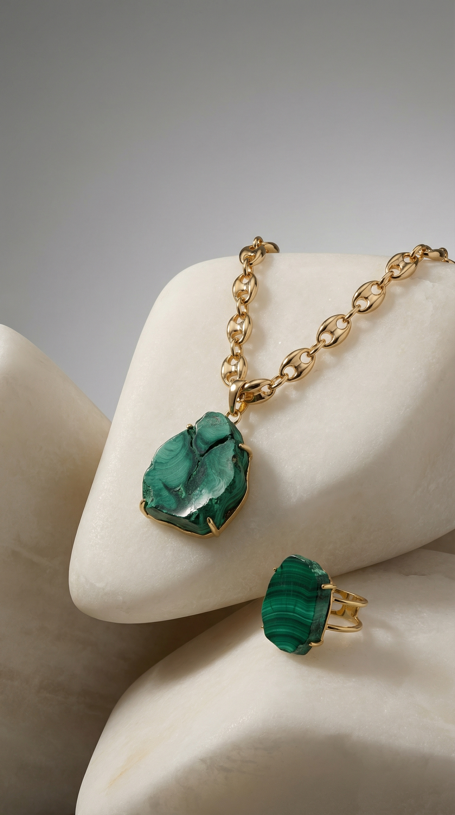 Malachite Necklace set