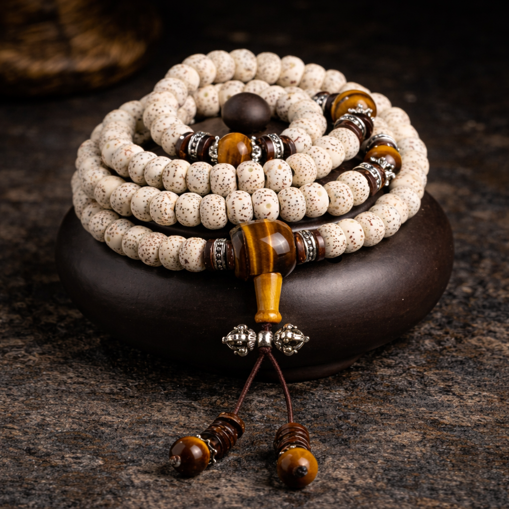Tibetan Tiger Eye Bodhi Bracelet