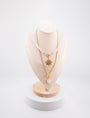 Unisex Beaded Necklace with Pearl-Colored Gemstone & Silver Steel Pendant – Handmade Spiritual Gift Jewelry for Men & Women