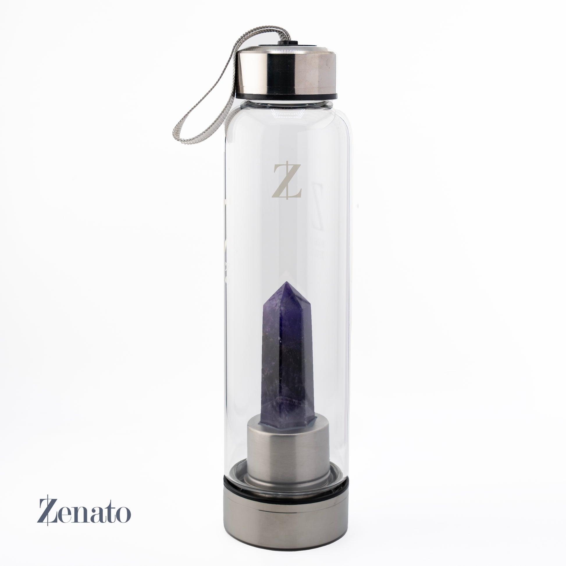 Amethyst Gem stone Elixir bottle