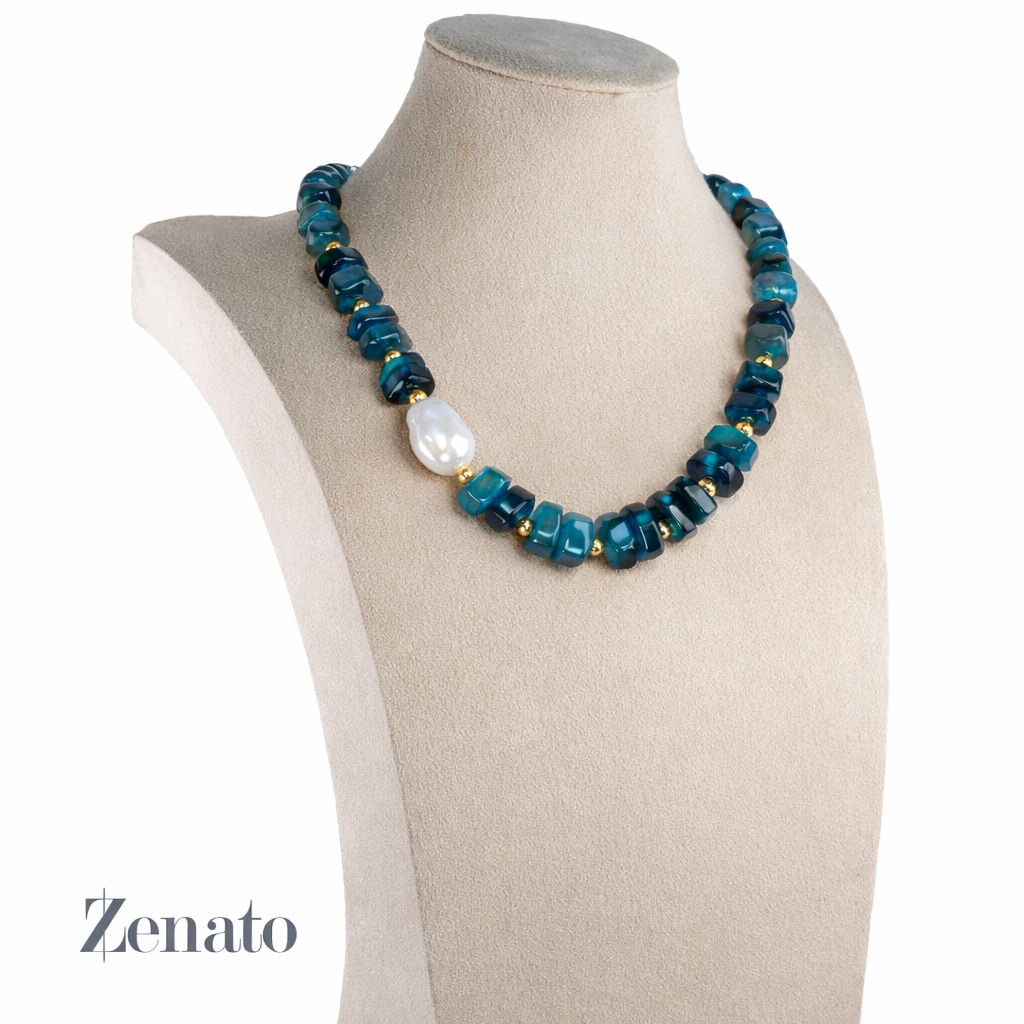 Blue Agate Necklace