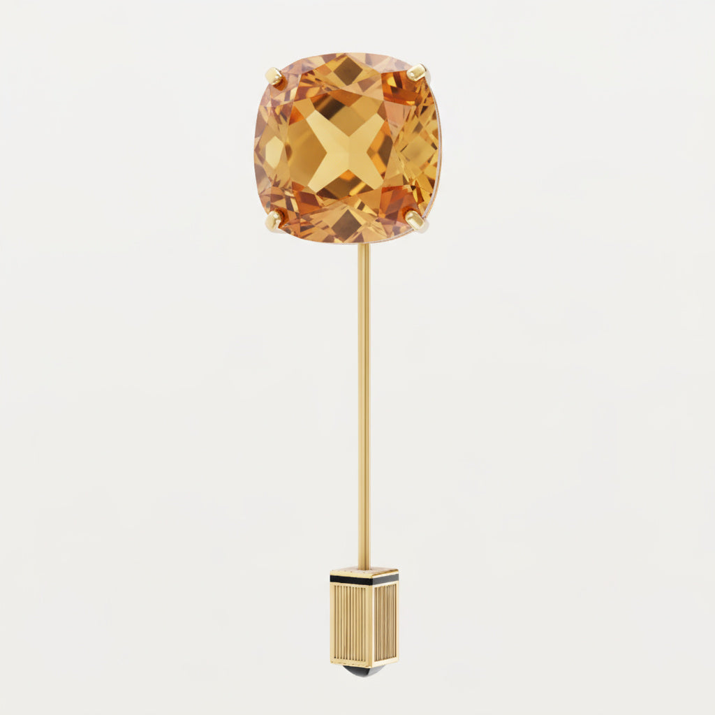 Tie pin Gold + Citrin
