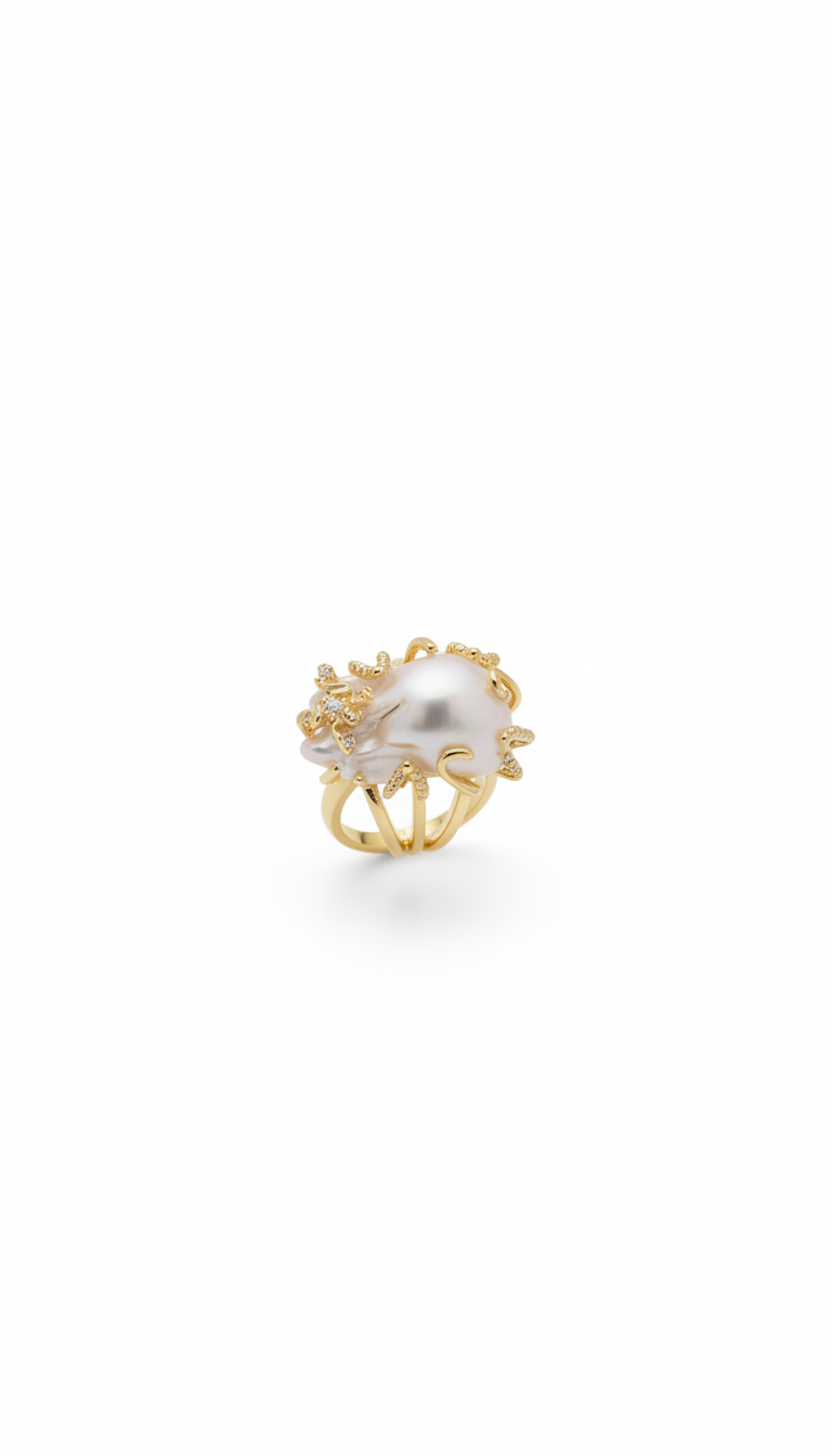 Baroque Pearl Ring