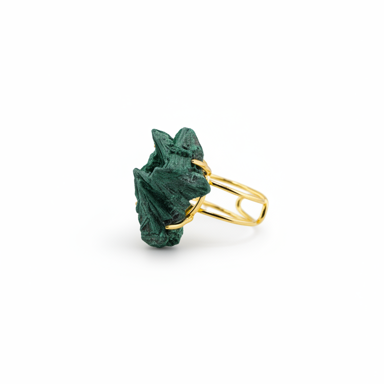 Gold - Plated Malachite Ring