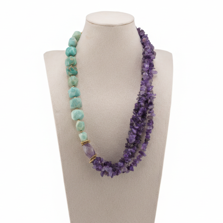 Amethyst & Amazonite Necklace